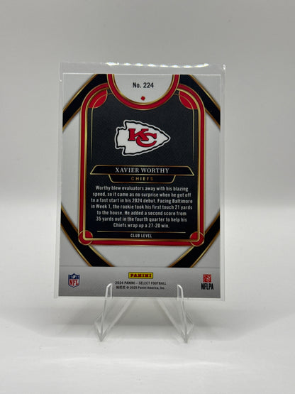 Xavier Worthy (Rookie) #224 Club Level 2024 Panini - Select Football