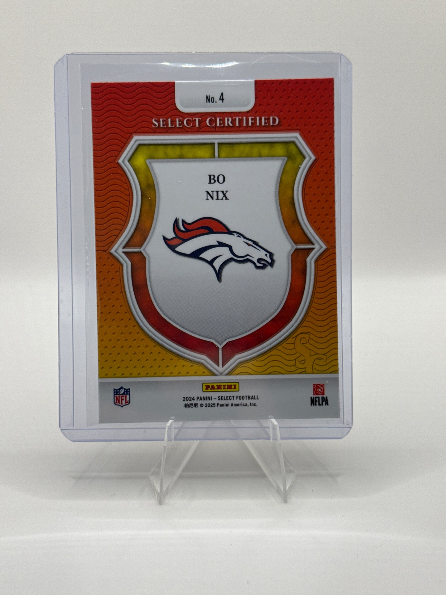 Bo Nix (Rookie) #4 Select Certified