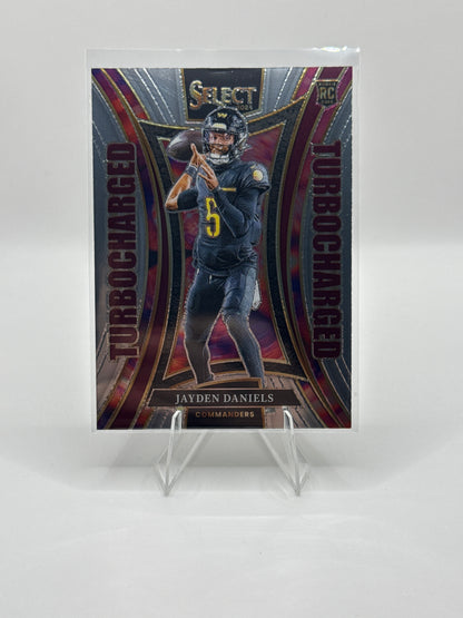 Jayden Daniels (Rookie) #12 Turbocharged 2024 Panini - Select Football