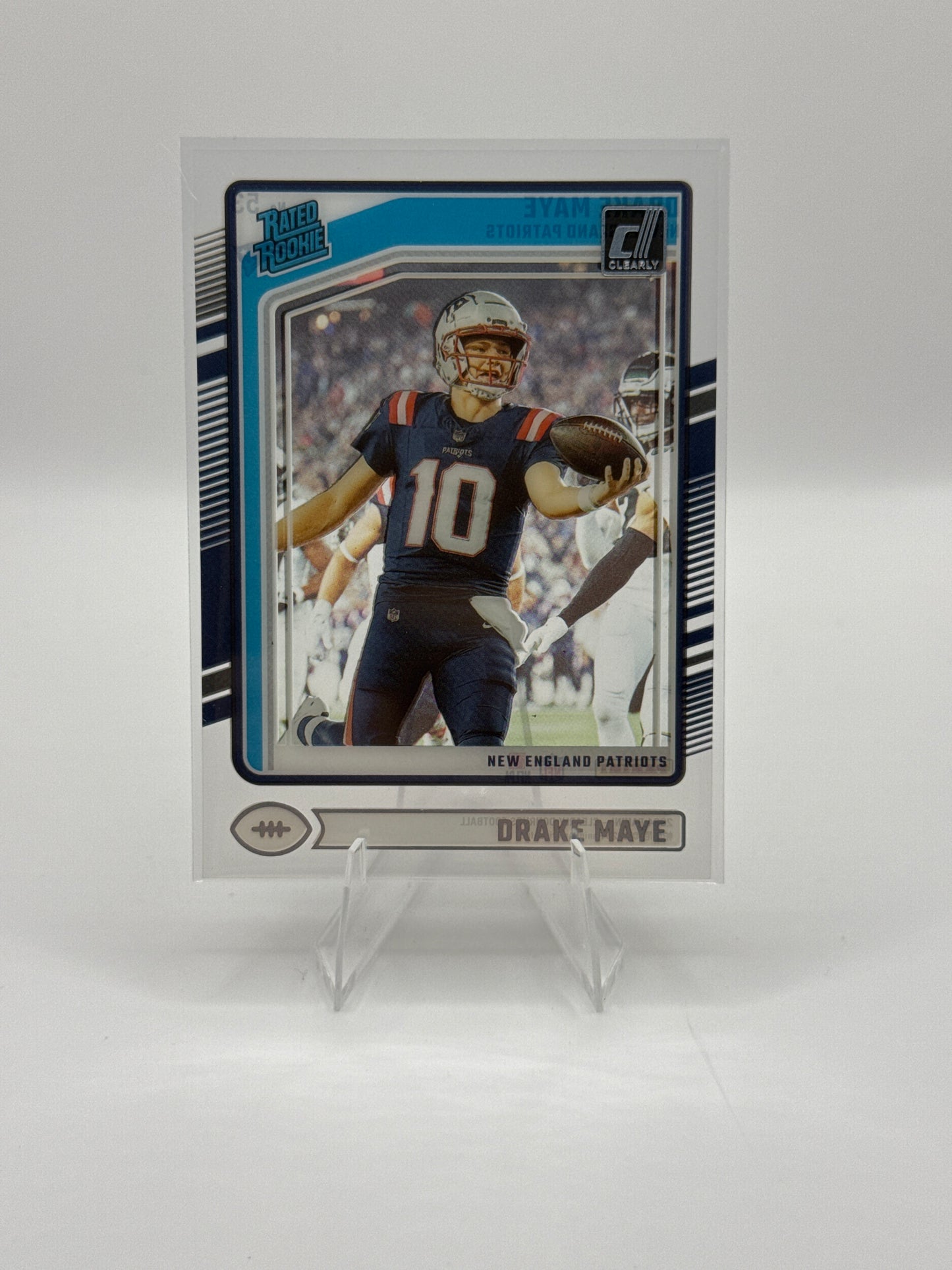 Drake Maye Rated Rookie #53 Clearly Donruss