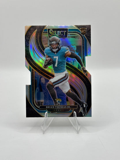 Brian Thomas Jr. (Rookie) #143 Silver Prizm Die-Cut Premier Level