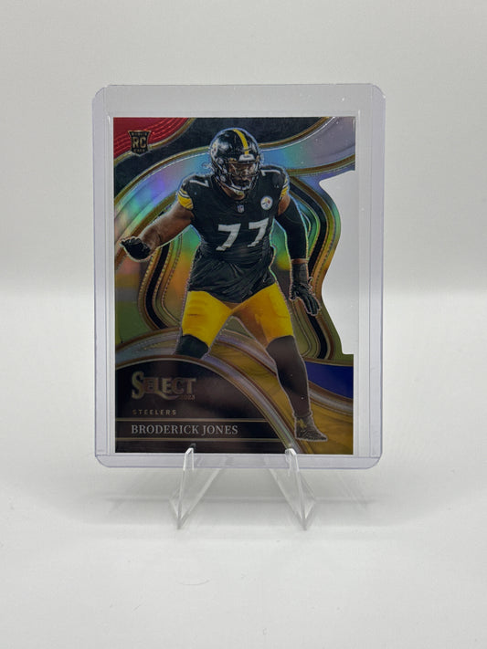 Broderick Jones (Rookie) #292 Red Blue Prizm Die-Cut