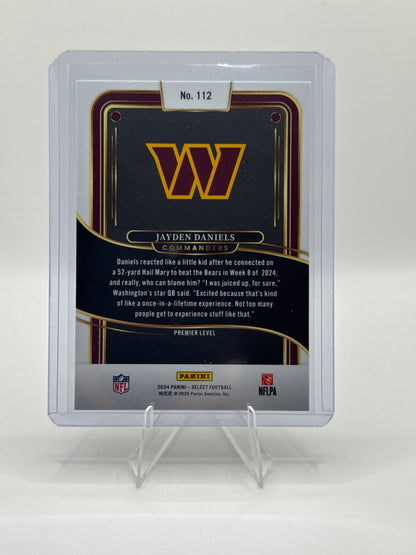 Jayden Daniels (Rookie) #112 Premier Level 2024 Panini - Select Football