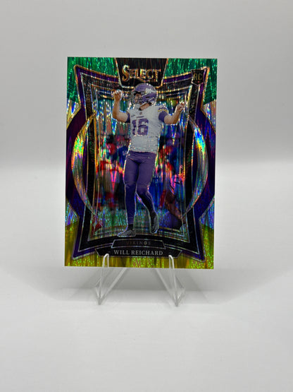 Will Reichard (Rookie) #21 Green Yellow Prizm Shock Concourse Level 2024 Panini - Select Football