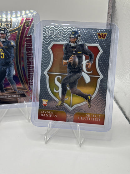 Jayden Daniels (Rookie) Numbers, Select Certified, and Turbo Charged