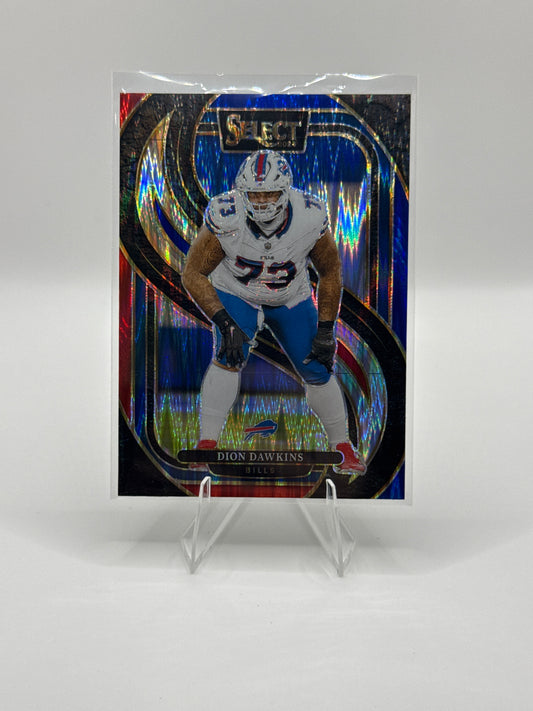 Dion Dawkins #152 Red Blue Prizm Shock Premier Level 2024 Panini - Select Football