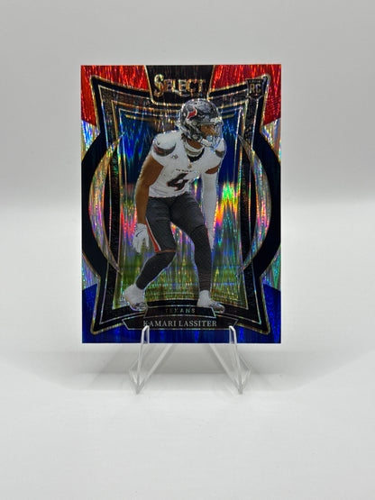 Kamari Lassiter (Rookie) #77 Red Blue Prizm Shock Concourse Level 2024 Panini - Select Football