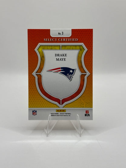 Drake Maye (Rookie) #3 Select Certified