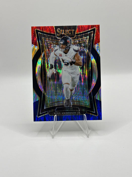 Will Anderson Jr. #100 Red Blue Prizm Shock 2024 Panini - Select Football