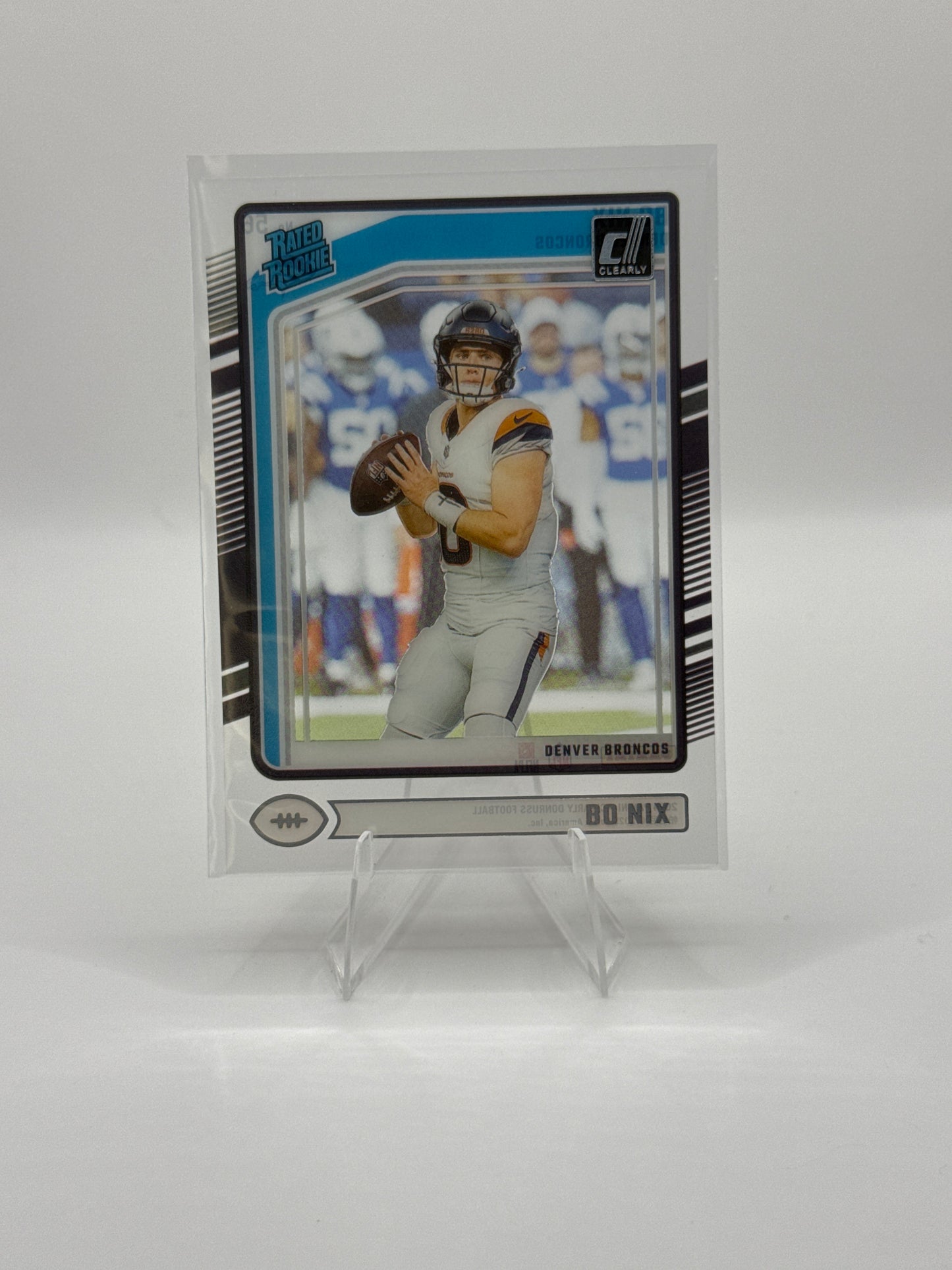 Bo Nix Rated Rookie #56 2024 Panini - Donruss Clearly Football