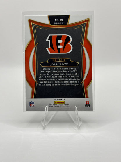 Joe Burrow #39 Red Blue Prizm Shock 2024 Panini - Select Football