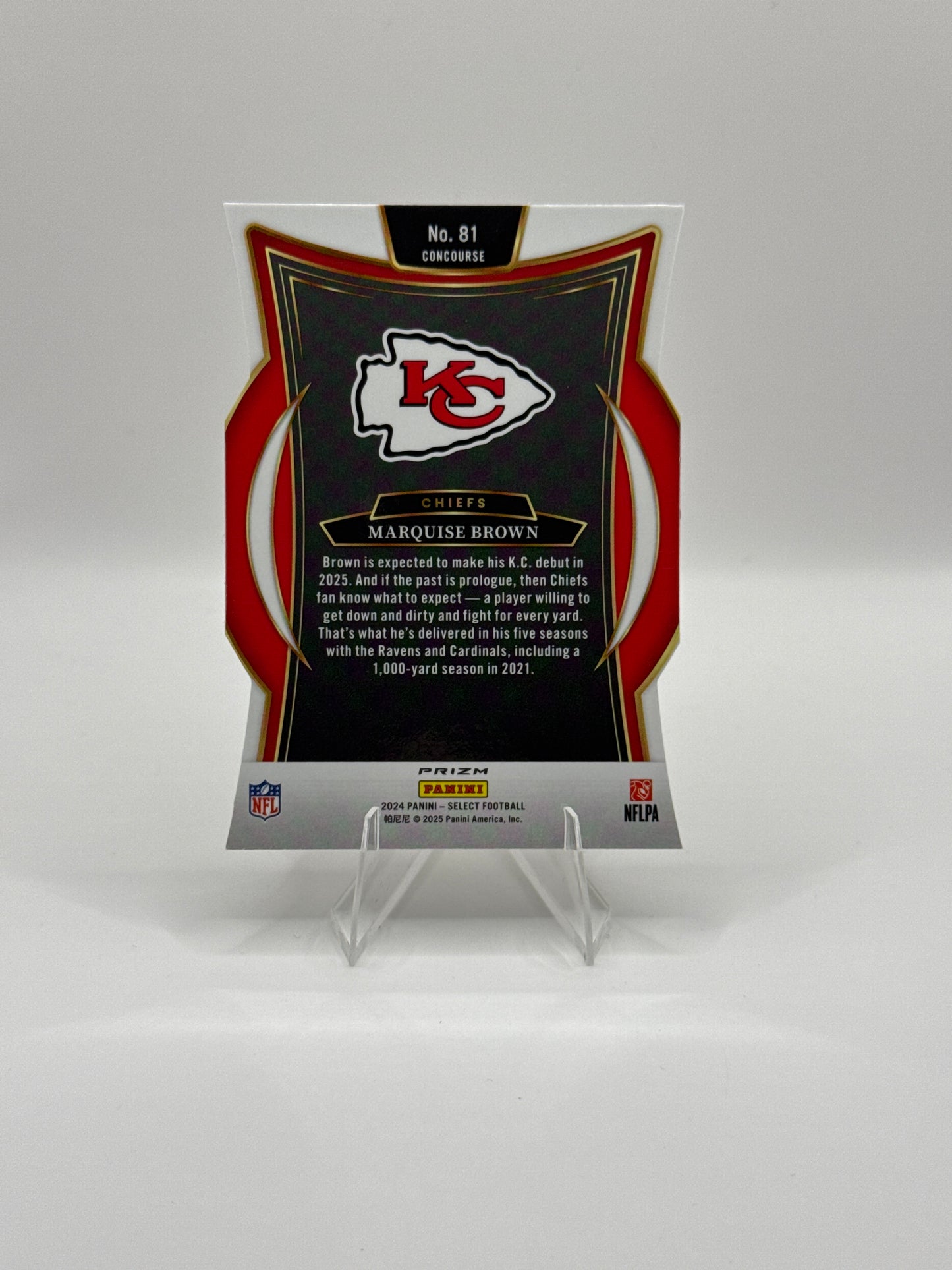 Marquise “Hollywood” Brown #81 Silver Die-Cut 2024 Panini - Select Football