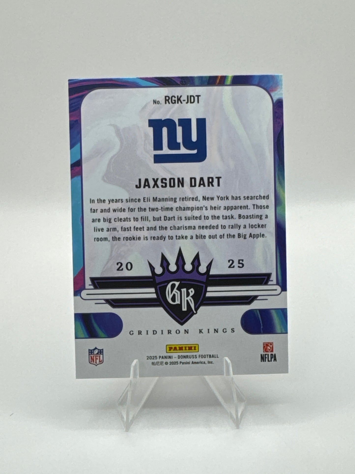 Jaxson Dart (Rookie) #RGK-JDT Rookie Gridiron Kings 2025 Panini - Donruss Football