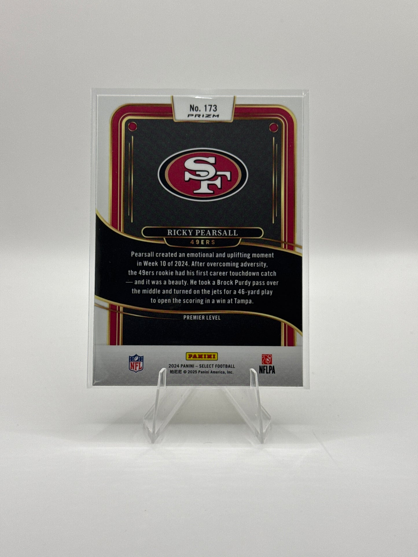 Ricky Pearsall (Rookie) #173 Green Yellow Prizm Shock Premier Level 2024 Panini - Select Football