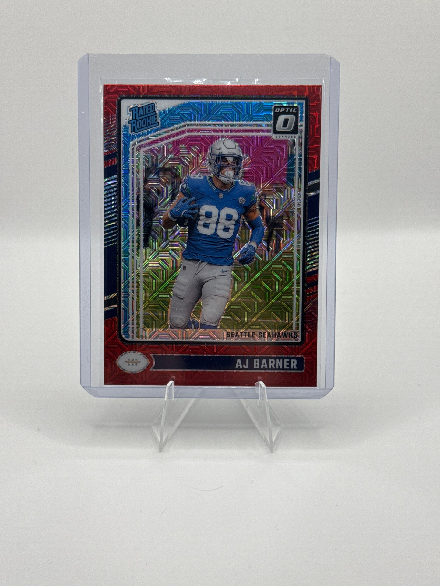AJ Barner Rated Rookie #204 Red Mojo