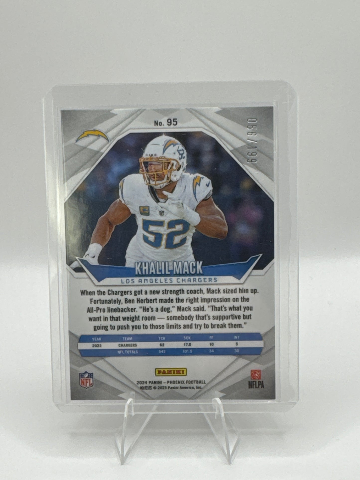 Khalil Mack #95 Red Lazer /199