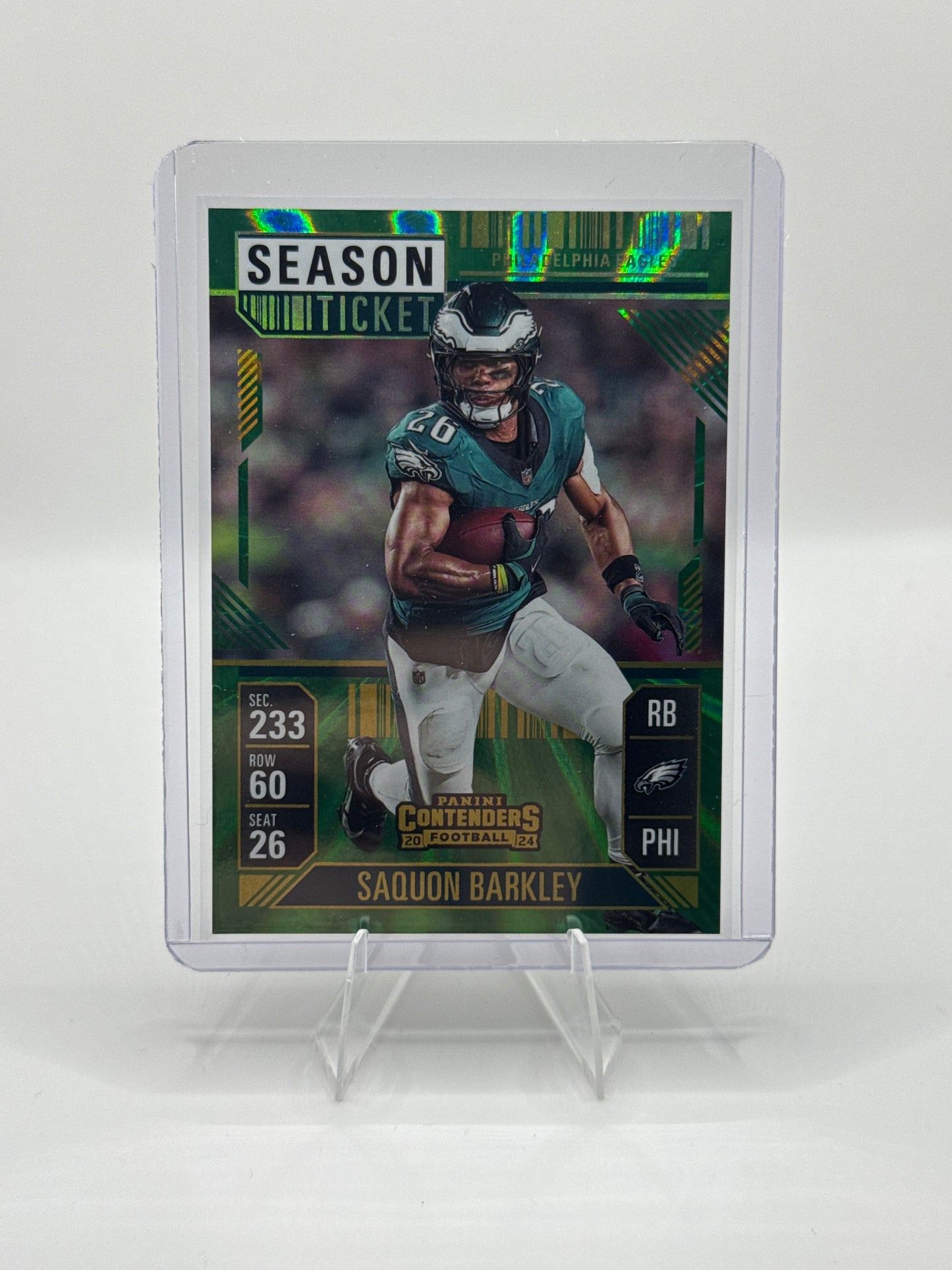 Saquon Barkley #80 Season Ticket Green