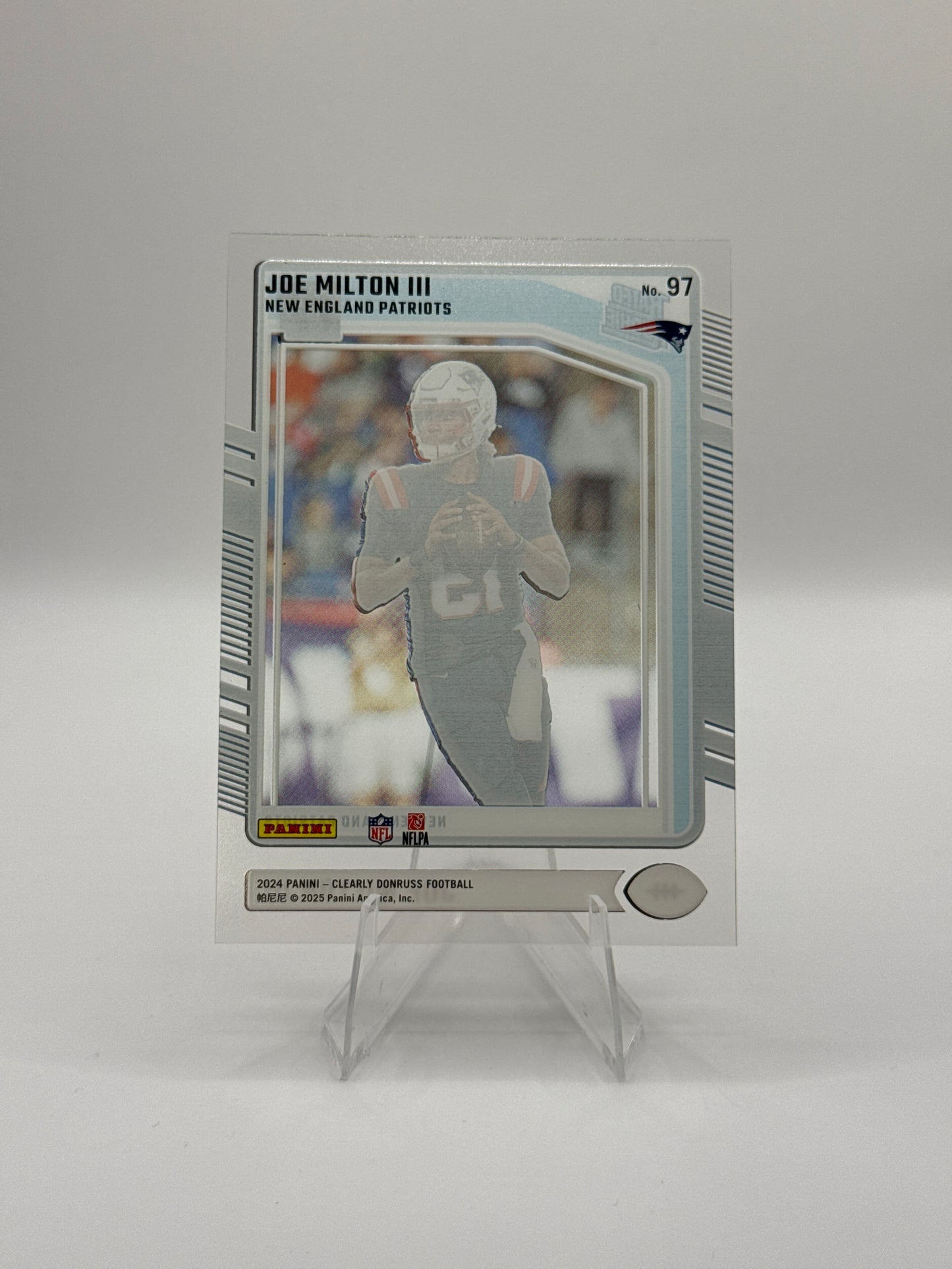 Joe Milton III Rated Rookie #97 2024 Panini - Clearly Donruss Football