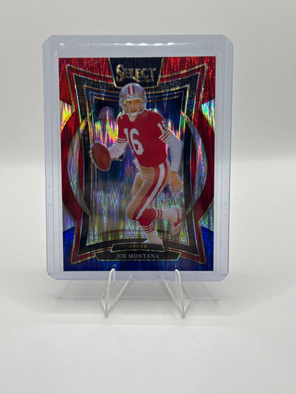 Joe Montana #70 Red Blue Prizm Shock Concourse Level 2024 Panini - Select Football
