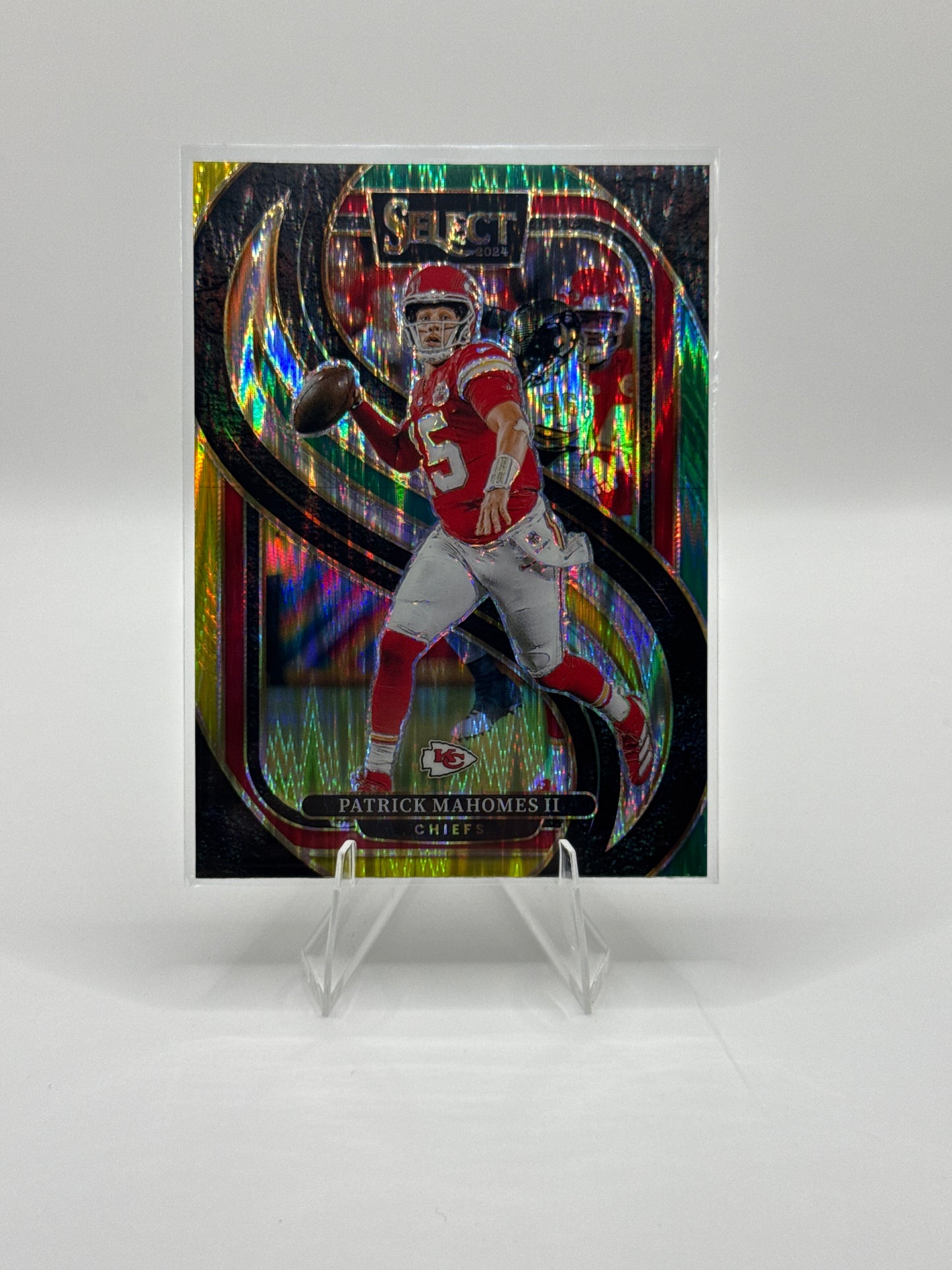 Patrick Mahomes #120 Green Yellow Prizm Shock Premier Level