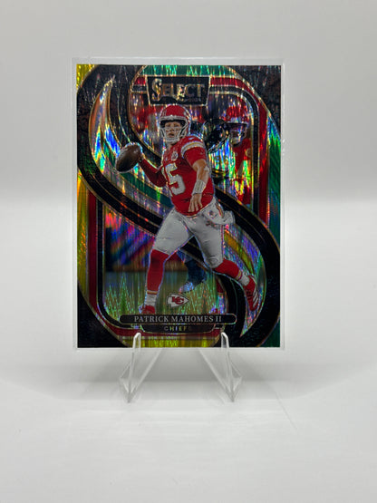 Patrick Mahomes #120 Green Yellow Prizm Shock Premier Level