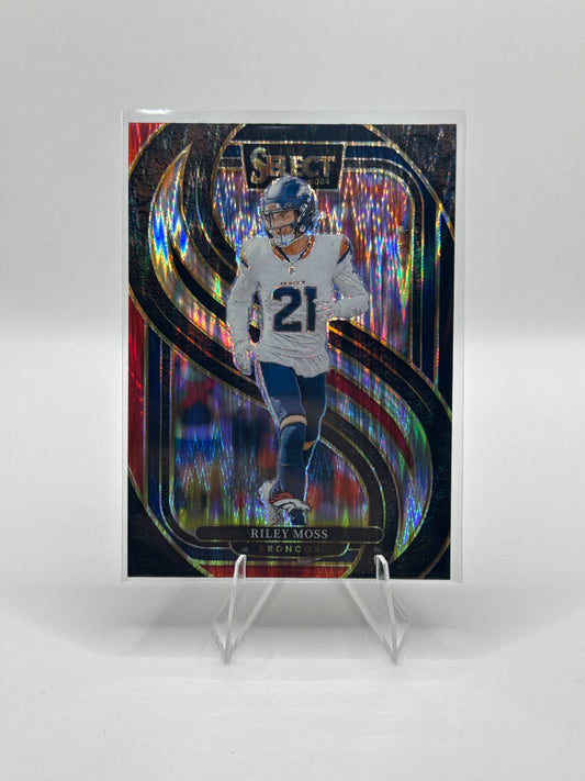 Riley Moss #190 Red Black Prizm Shock Premier Level