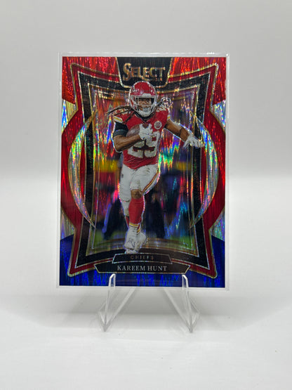 Kareem Hunt #75 Red Blue Prizm Shock Concourse Level 2024 Panini - Select Football