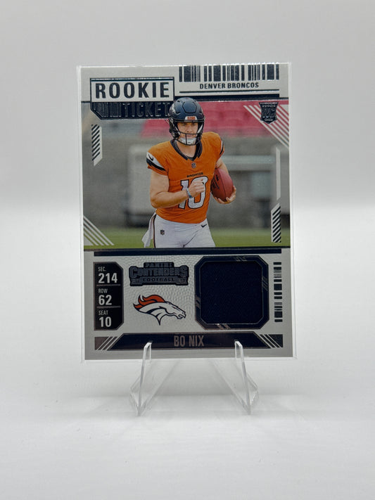 Bo Nix #RTS-BNX Rookie Ticket Patch *Red Dots on Back of Card*