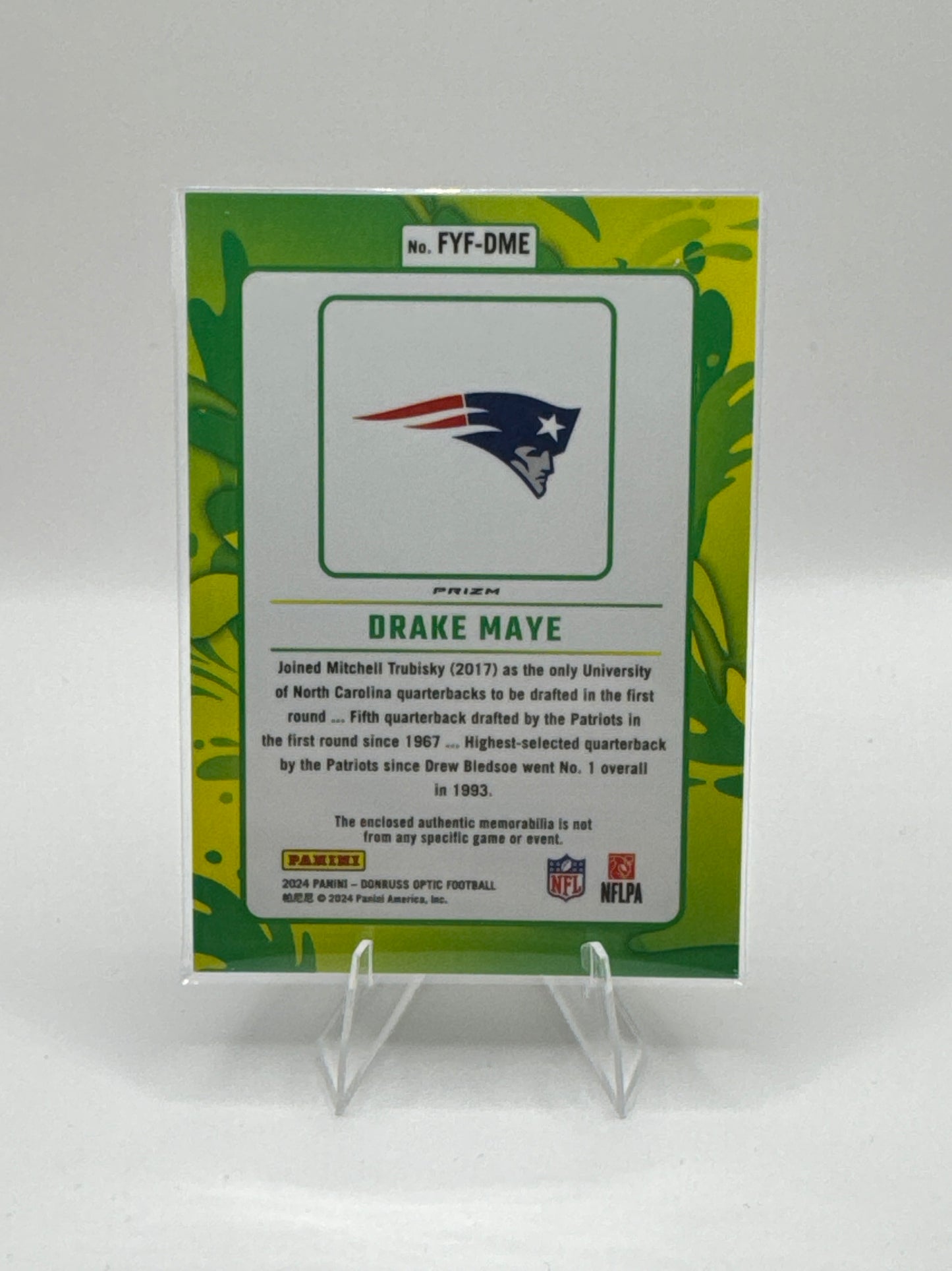 Drake Maye (Rookie) First Year Fresh