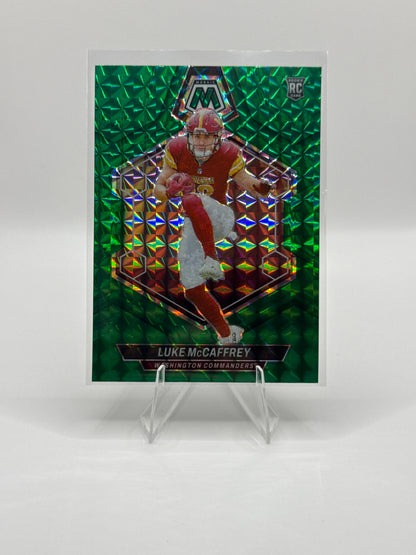 Luke McCaffrey (Rookie) #376 Green Mosaic