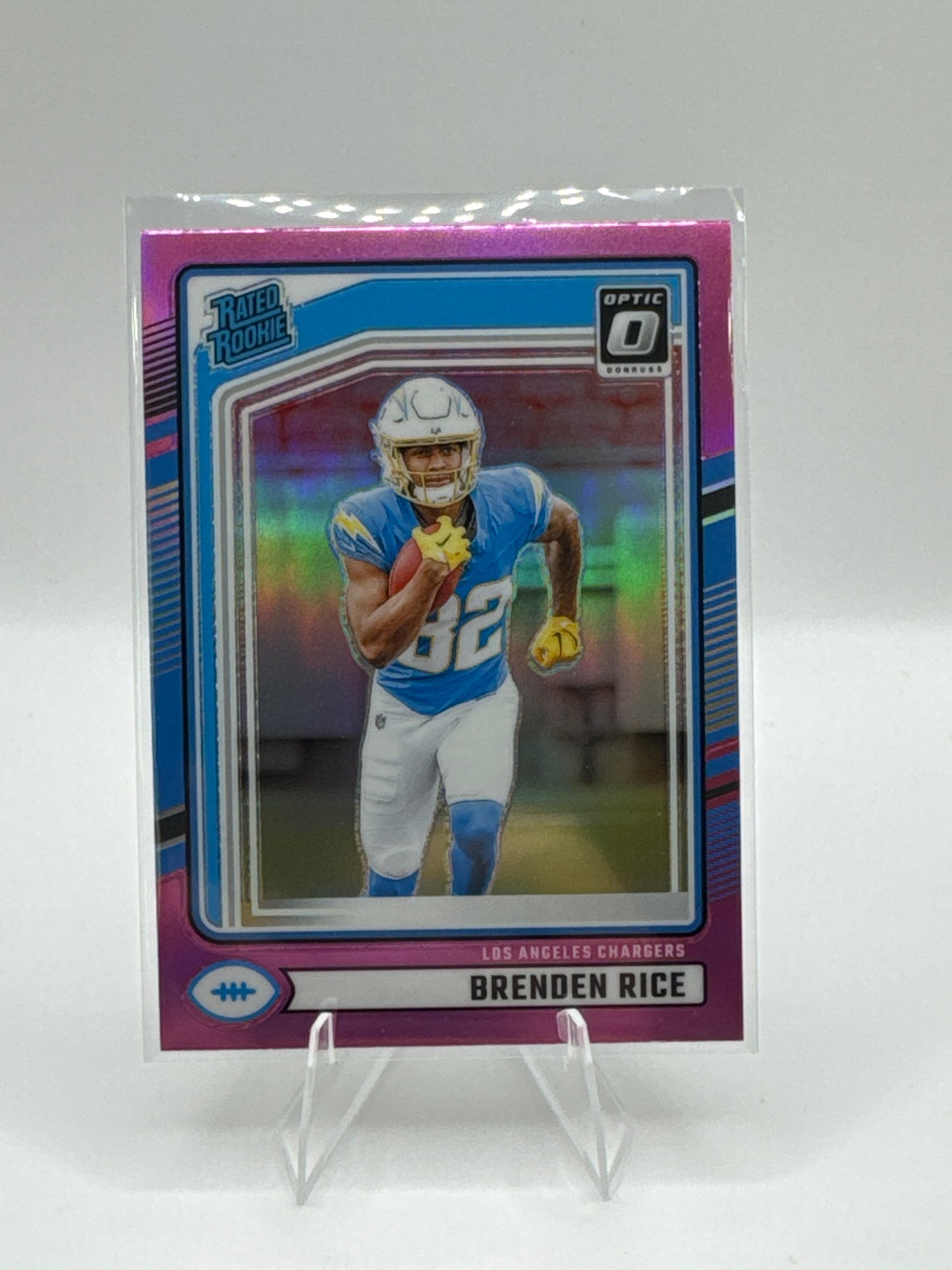 Brenden Rice Rated Rookie #382 Pink Holo
