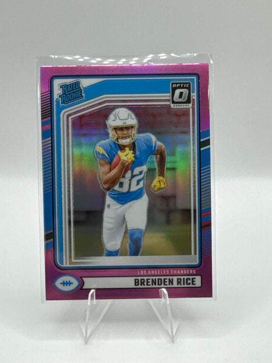 Brenden Rice Rated Rookie #382 Pink Holo