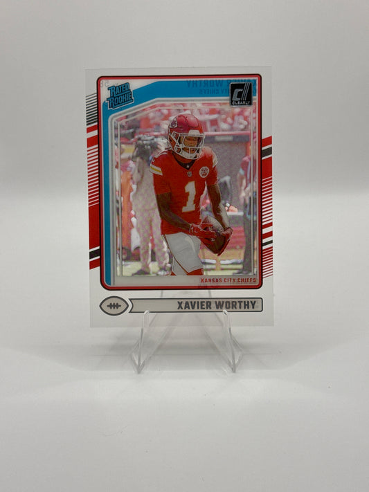 Xavier Worthy Rated Rookie #58 2024 Panini - Clearly Donruss Football