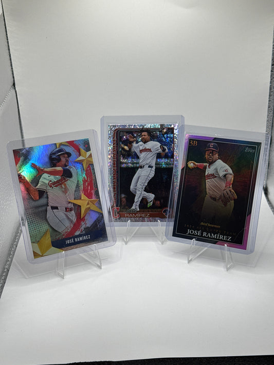 Jose Ramirez #77 Confetti, Stars of MLB, and All Tops Team Pink