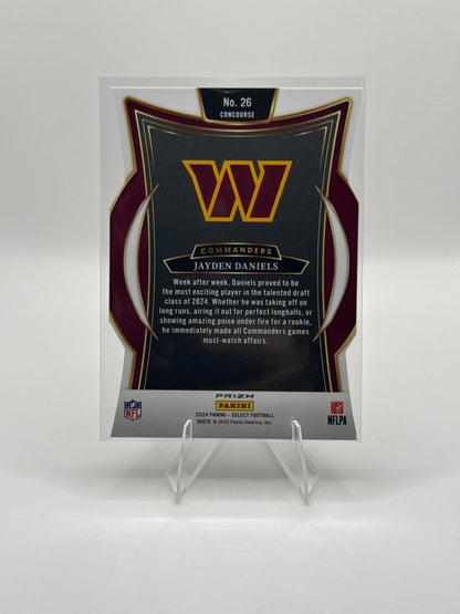 Jayden Daniels (Rookie) #26 Silver Prizm Die-Cut Concourse Level