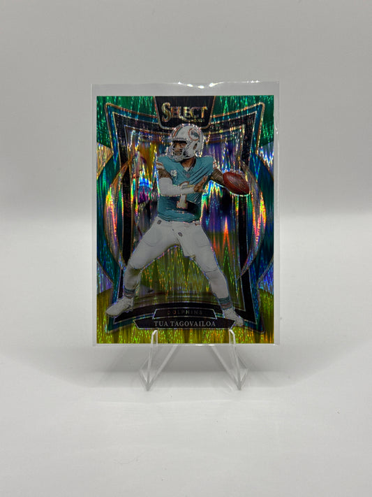 Tua Tagovailoa #99 Green Yellow Prizm Shock Concourse Level 2024 Panini - Select Football