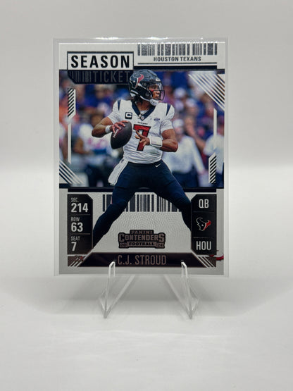 C.J. Stroud #39 Season Ticket 2024 Panini Contenders