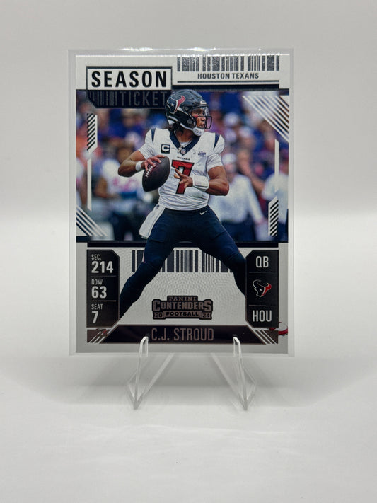 C.J. Stroud #39 Season Ticket 2024 Panini Contenders