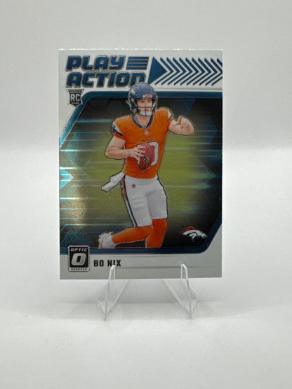 Bo Nix (Rookie) #6 Play Action 2024 Panini - Donruss Optic Football