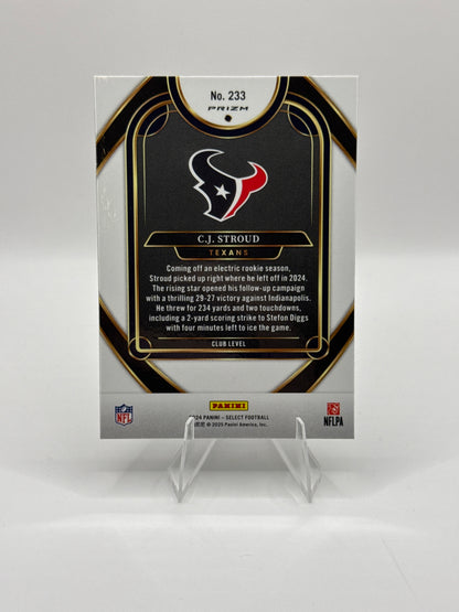 C.J. Stroud #233 Red Black Prizm Shock Club Level - Color Match!