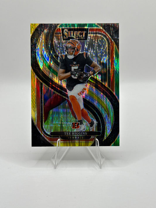 Tee Higgins #193 Green Yellow Prizm Shock Premier Level