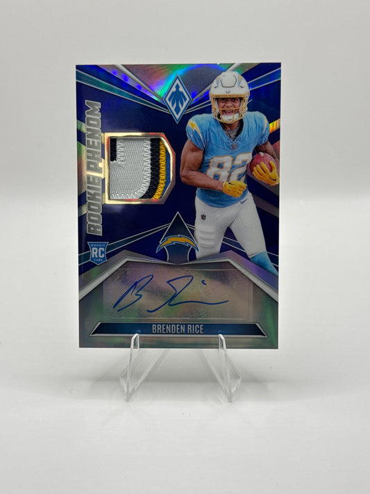 Brenden Rice Rising Rookies #RRAJ-BRE Tri-Colored Patch Autograph 40/49