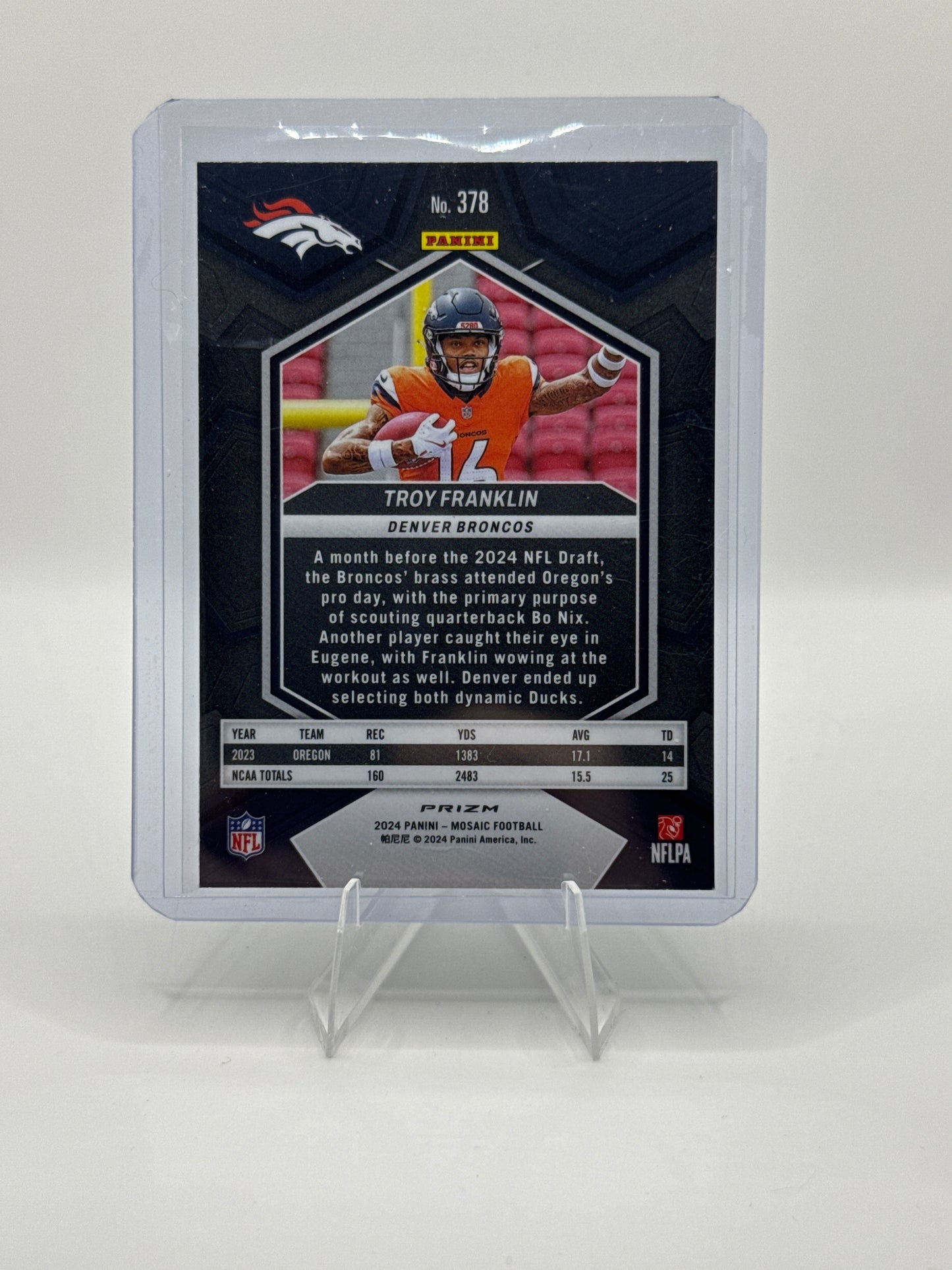 Troy Franklin (Rookie) #378 Blue