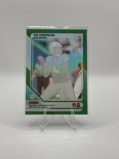 Tua Tagovailoa #34 Green 12/25 2024 Donruss Clearly