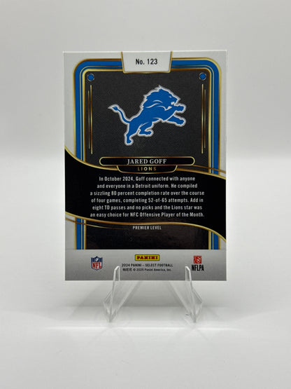 Jared Goff #123 Premier Level 2024 Panini - Select Football