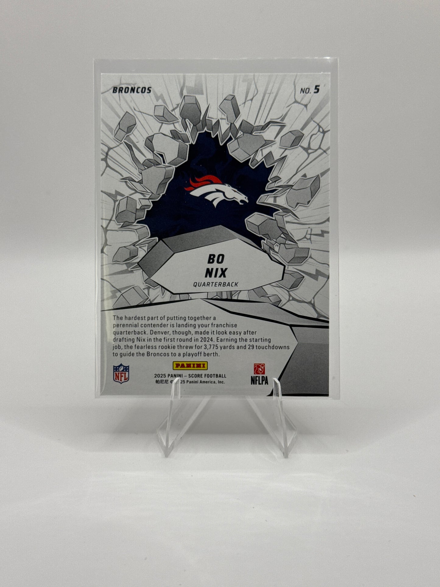 Bo Nix #5 Emerged 2025 Panini - Score