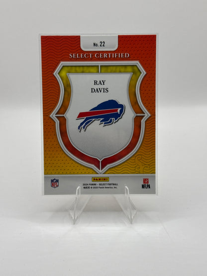 Ray Davis (Rookie) #22 Select Certified 2024 Panini - Select Football