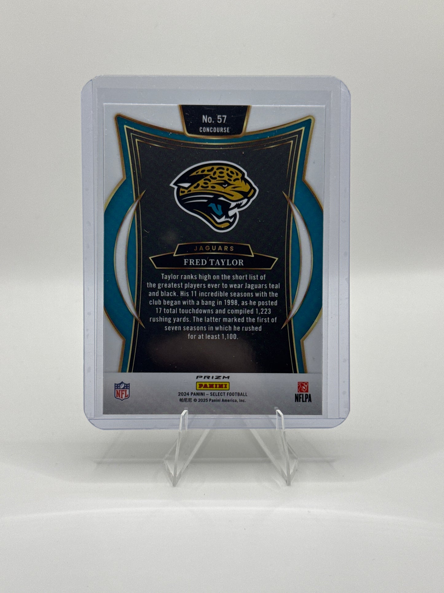 Fred Taylor #57 Green Yellow Prizm Shock Concourse Level 2024 Panini - Select Football