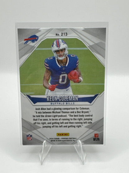 Keon Coleman (Rookie) #213 2024 Panini - Phoenix Football