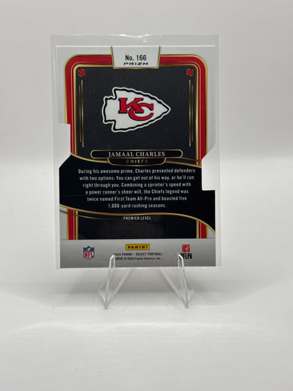 Jamaal Charles #166 Silver Prizm Die-Cut Premier Level 2024 Panini - Select Football